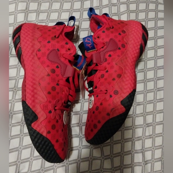 Adidas James Harden Vol. 6 Vivid Red Monogram LasVegas Size8#vegas#backtoschool - Picture 3 of 11